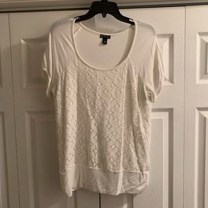 New Direction tee with front lace detail